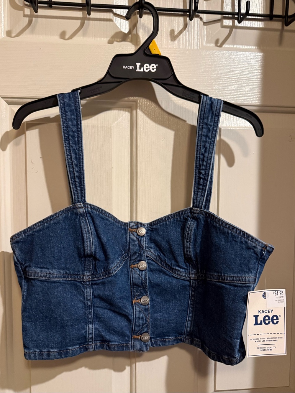 Kacey Lee’s Bustier Denim Top with Front Buttons Kacey Lee Musgraves